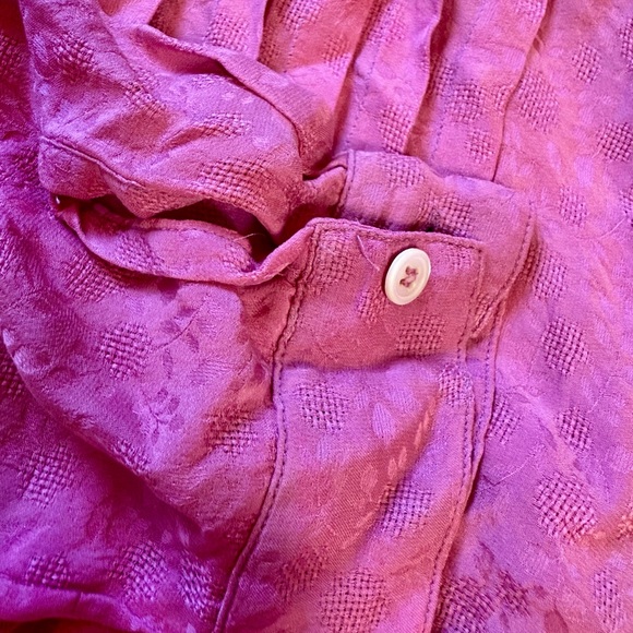 Carole Little St. Tropez  Pink Silk Shirt - Picture 6 of 8